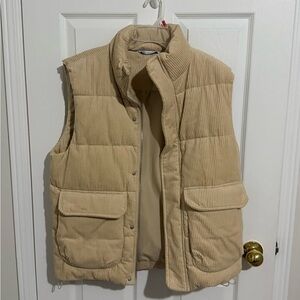 Zara Cream Corduroy Vest